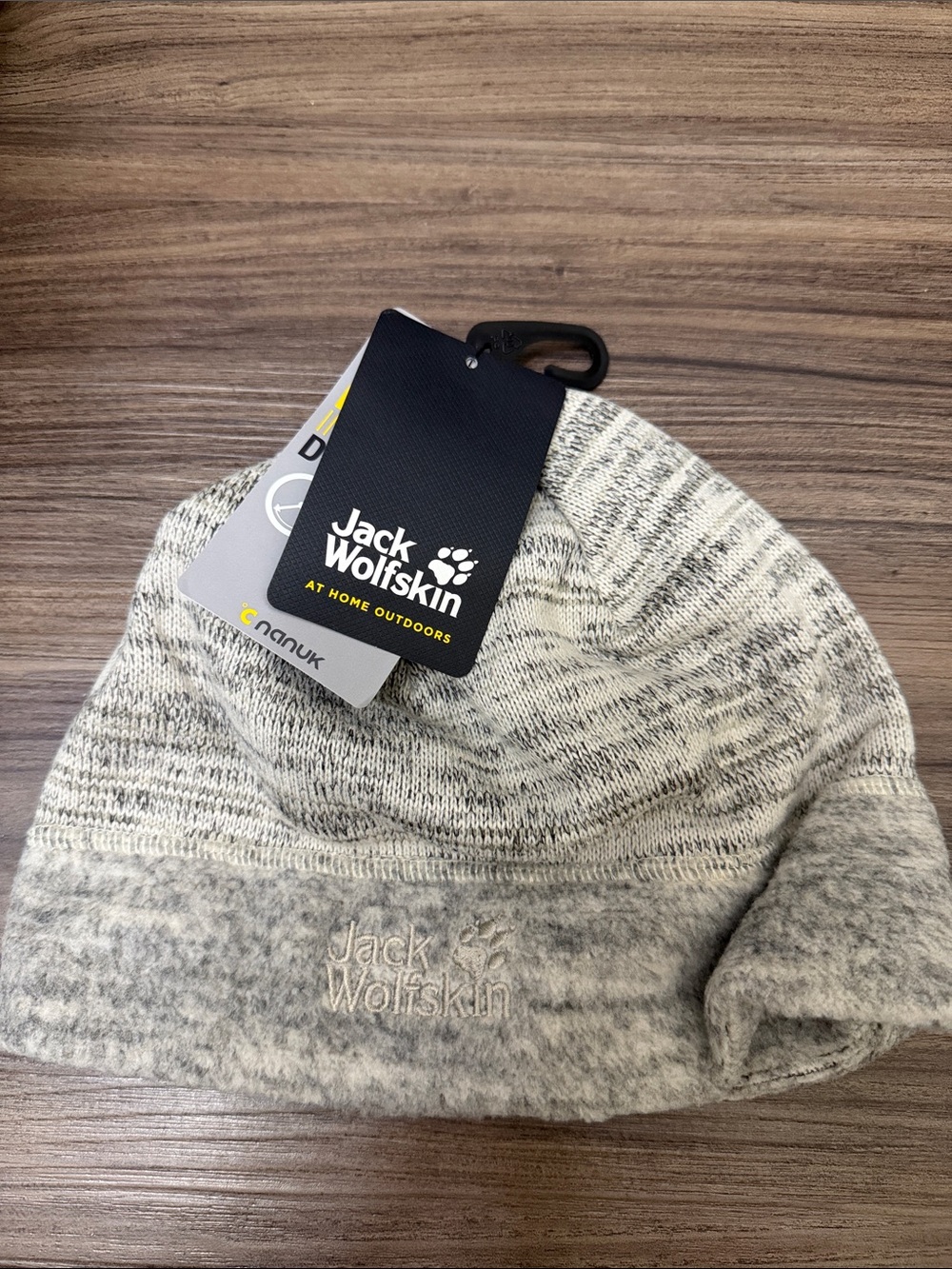 NWT Jack Wolfskin Aquila Fleece Beanie Hat Light Sand Medium